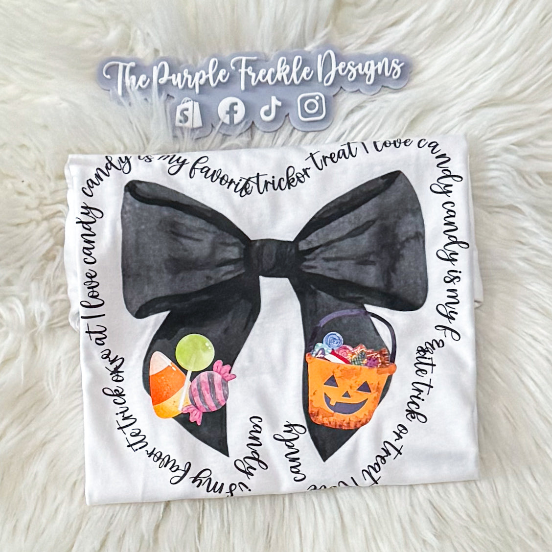 Halloween Bow on White