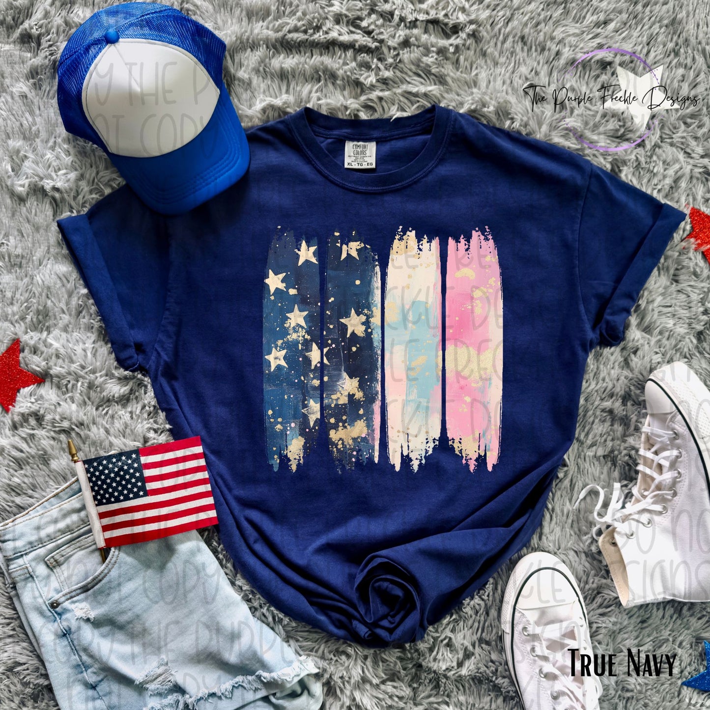 Brushstroke American Flag