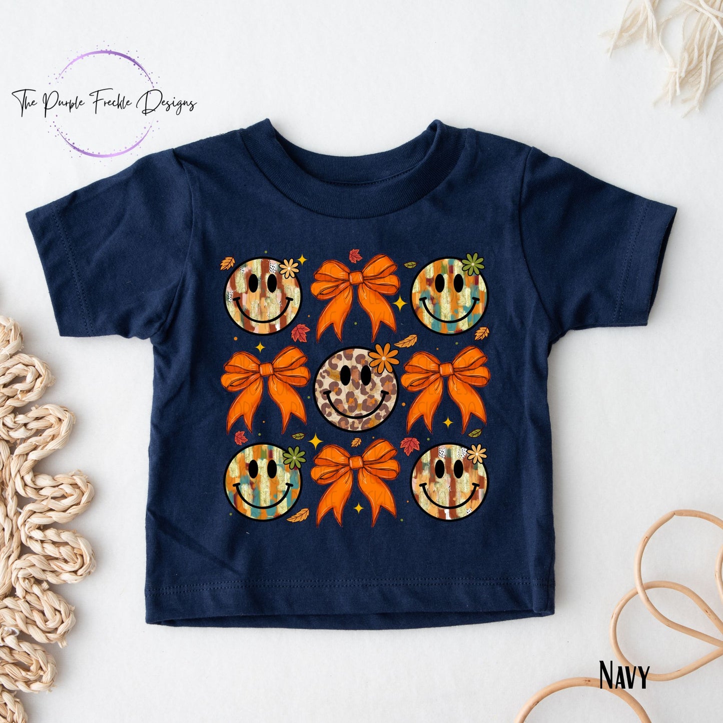 Fall Smiley Bows