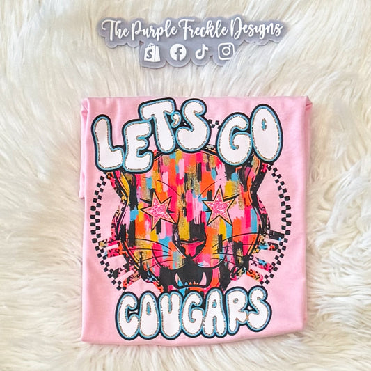 Let's Go Cougars on Pink