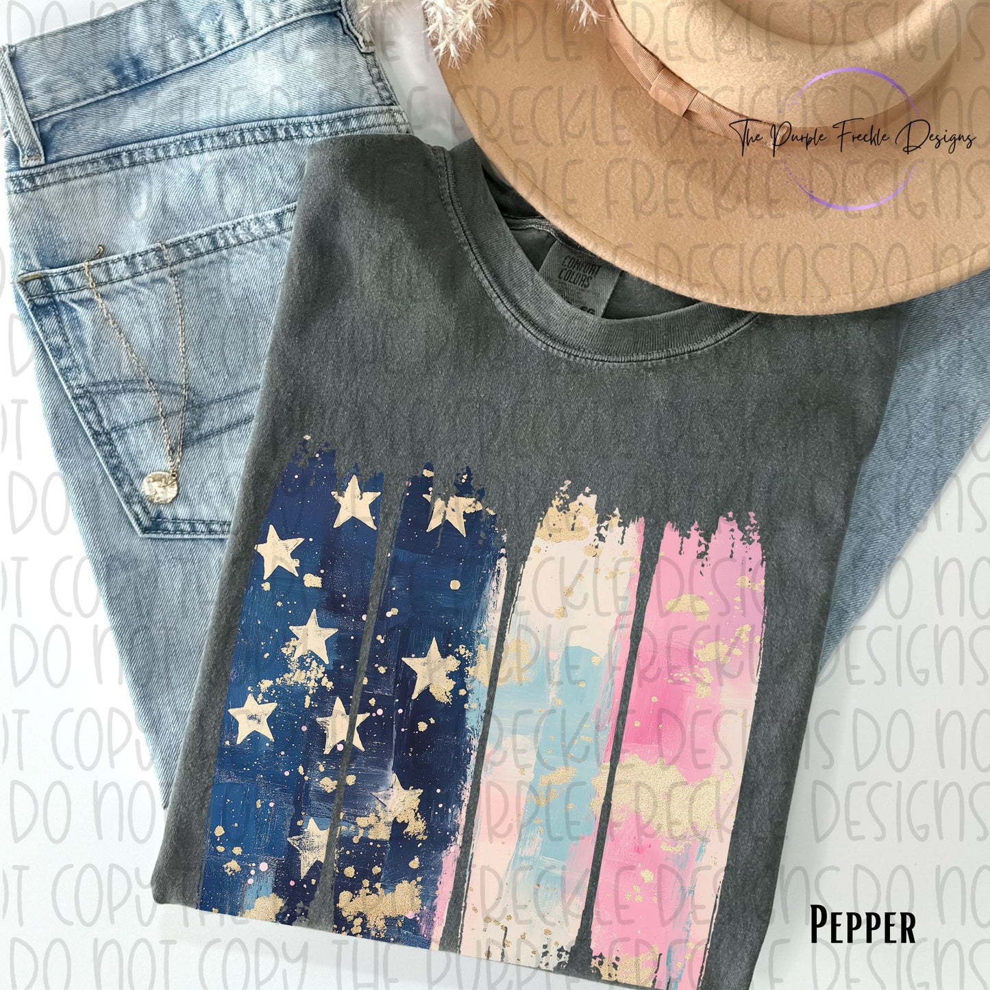 Brushstroke American Flag