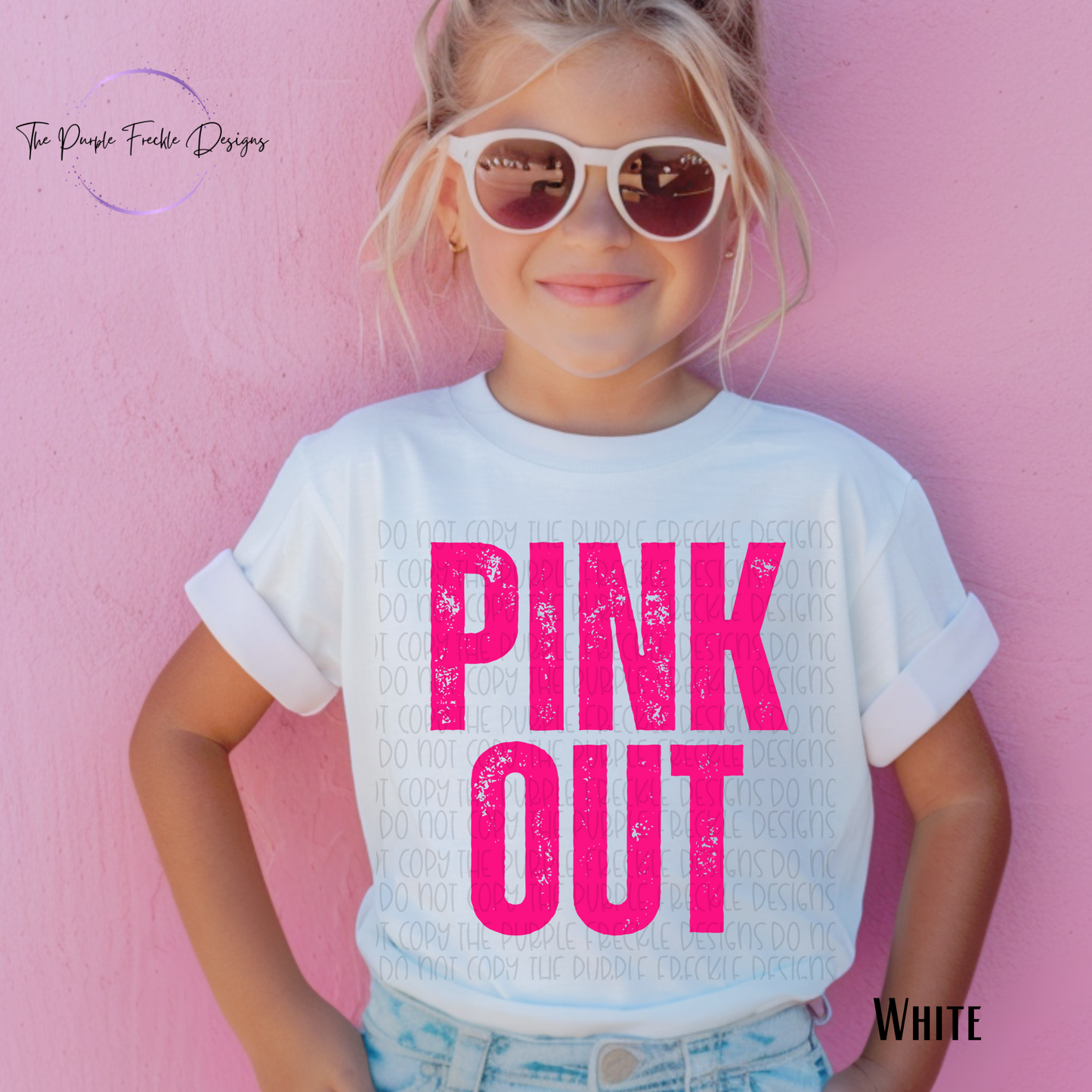 Block Letter Pink Out Kids