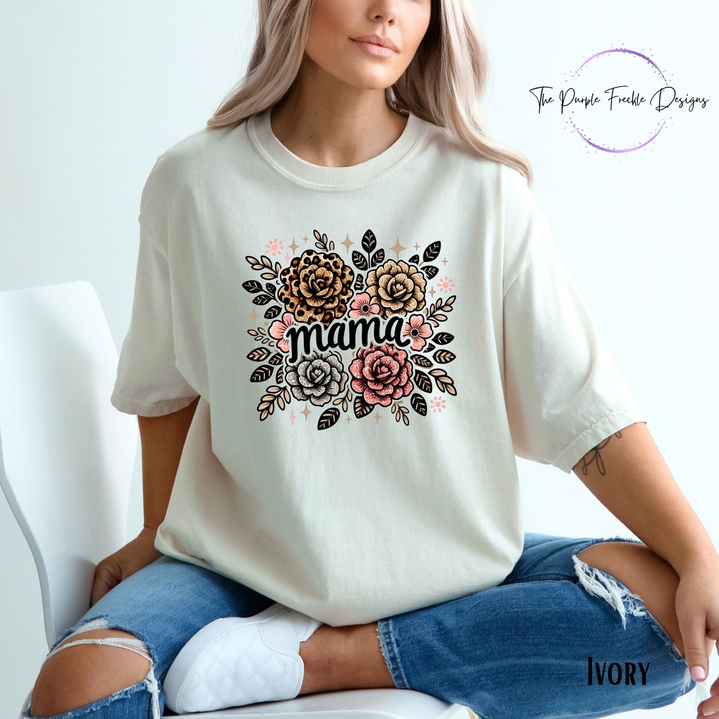 Sparkly Neutral Mama