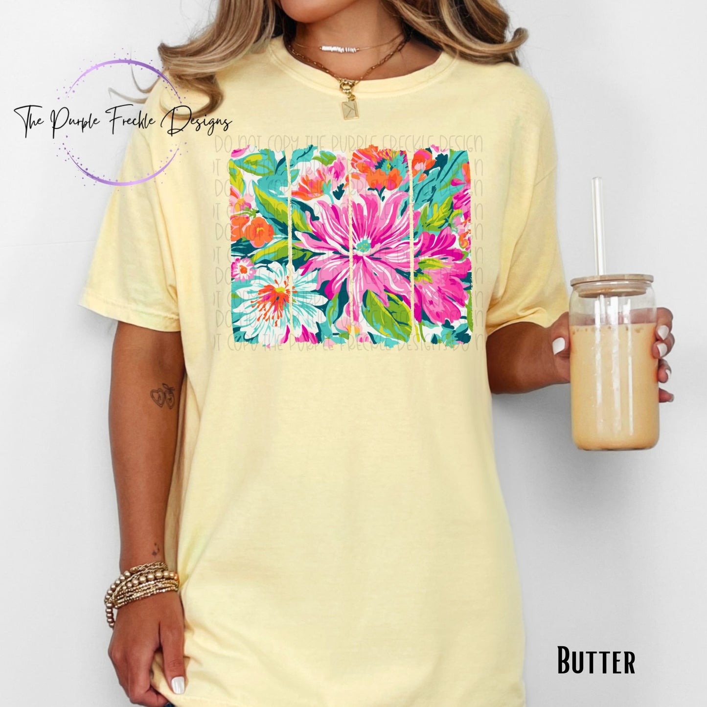 Bright Floral Brush Stroke