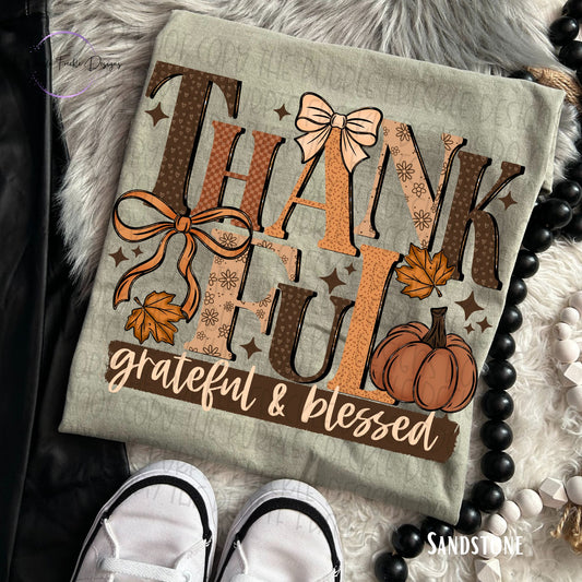 Thanksful Grateful Blessed Bows