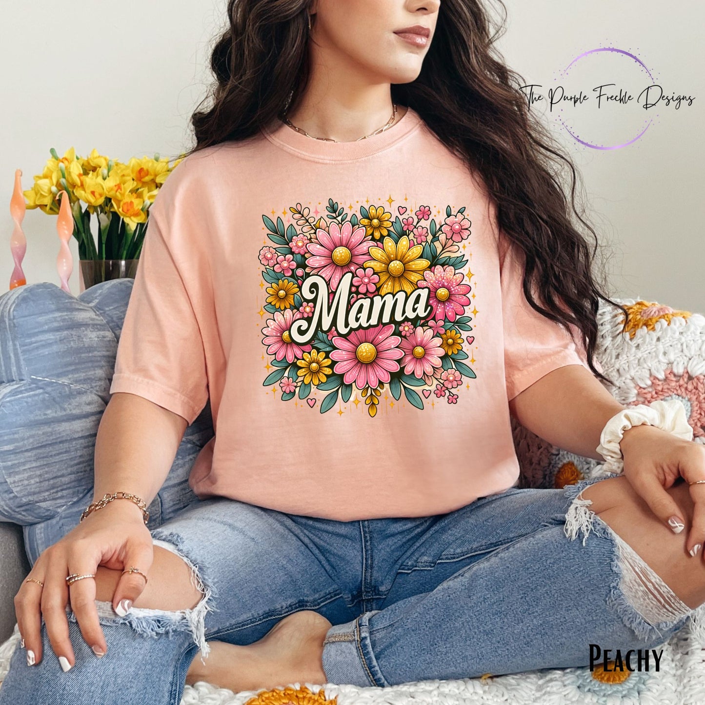 Sparkly Floral Mama