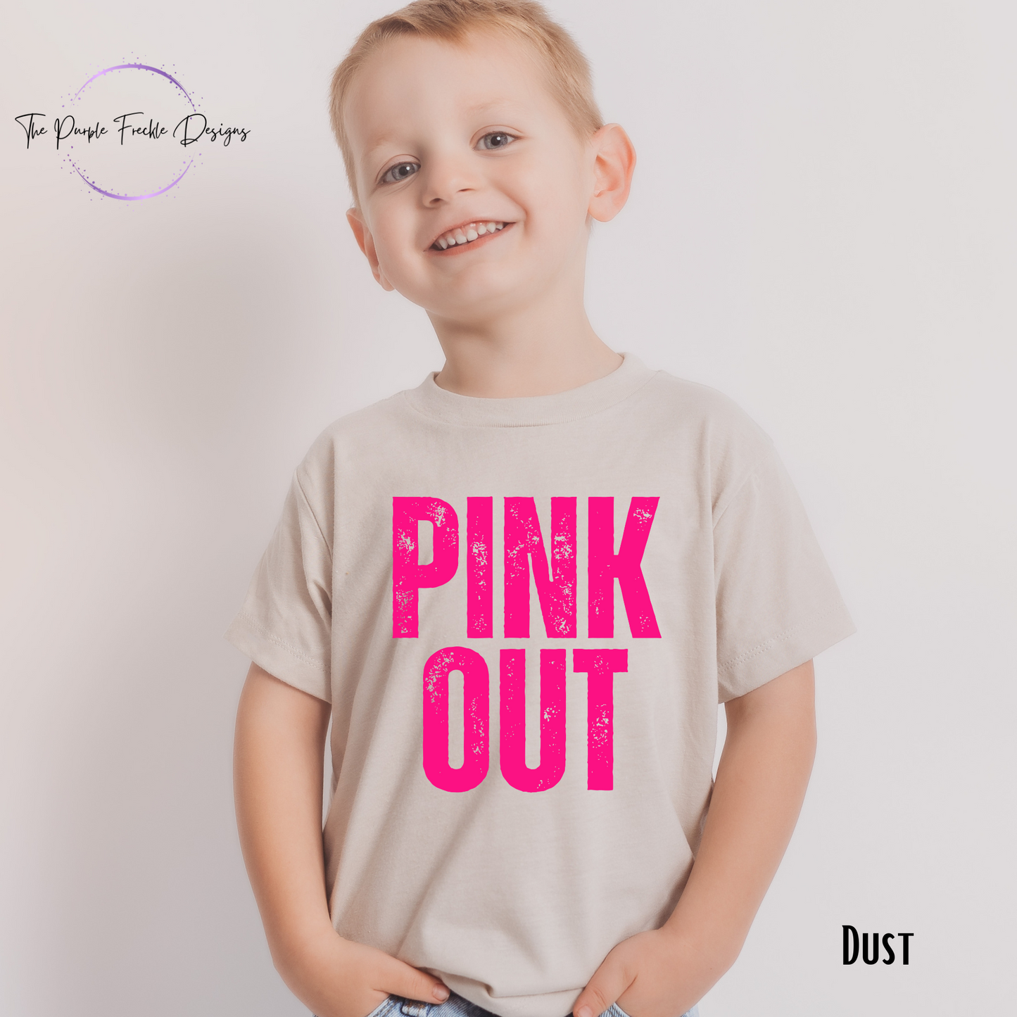 Block Letter Pink Out Kids