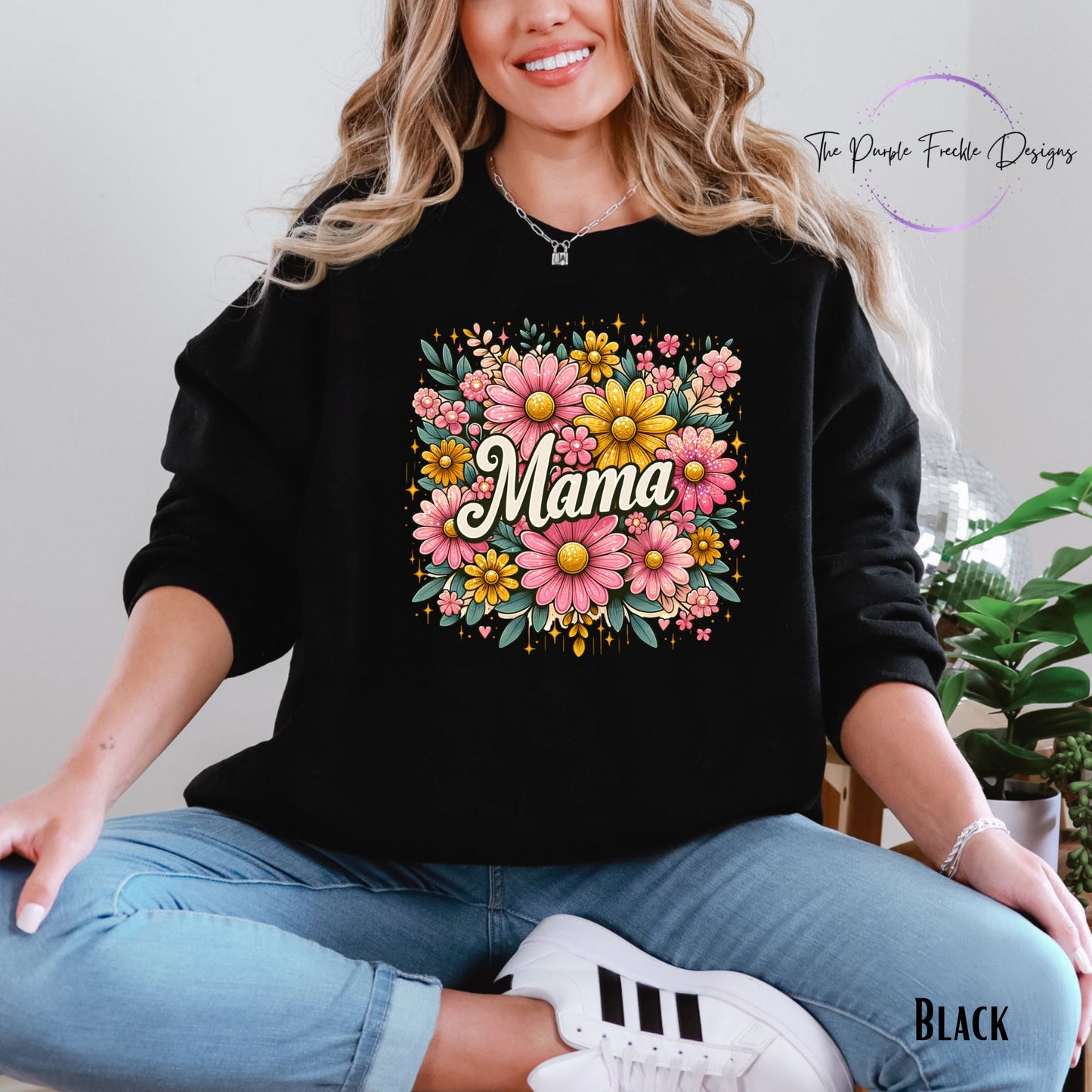 Sparkly Floral Mama