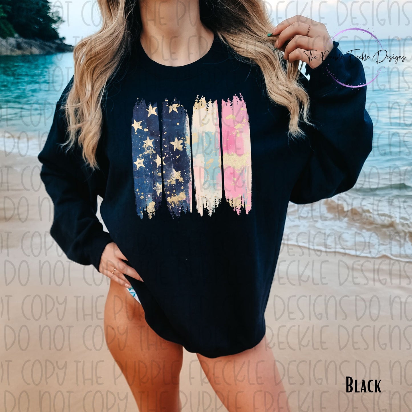 Brushstroke American Flag
