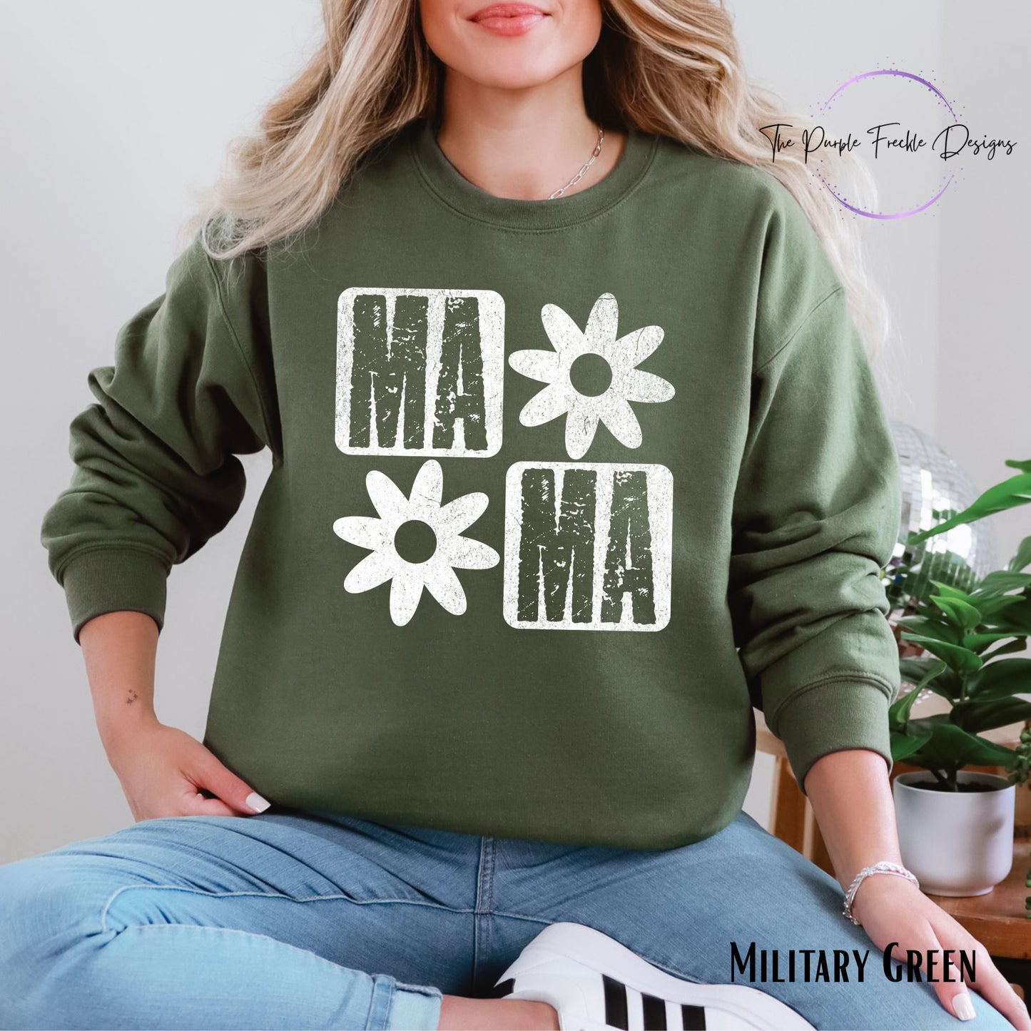 Grunge Floral Mama