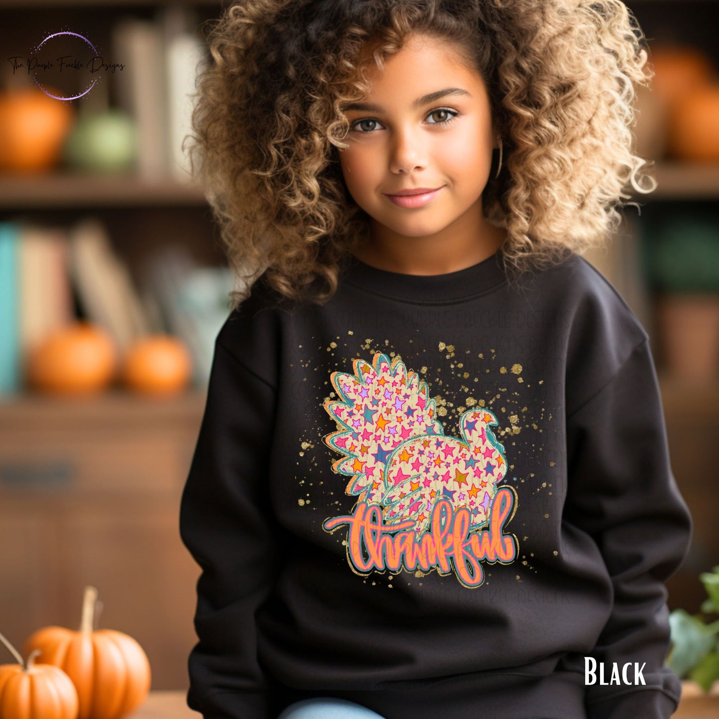 Retro Thankful Turkey Kids