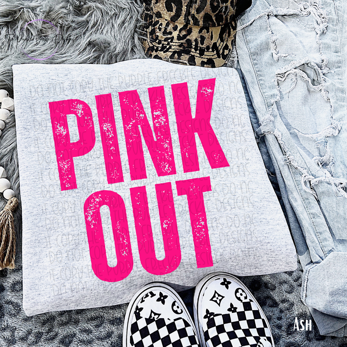 Block Letter Pink Out