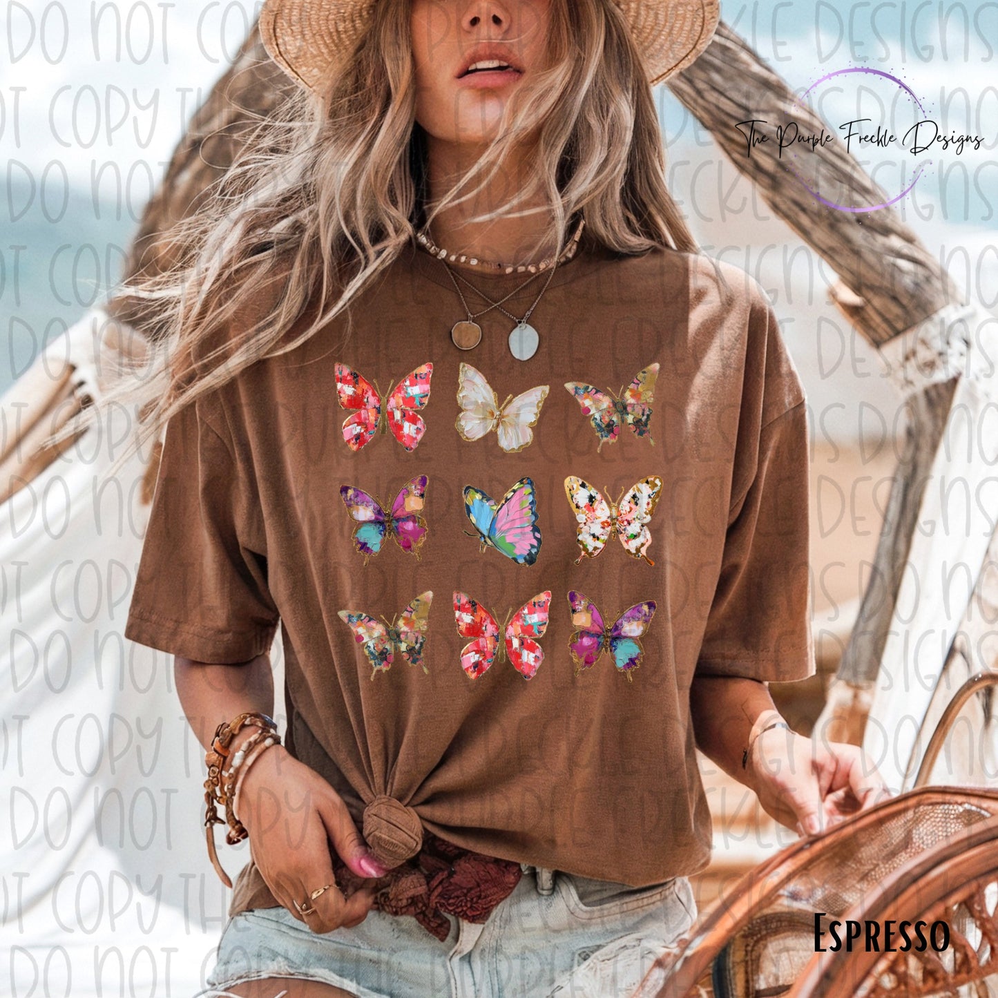 Painted Butterfly Collage