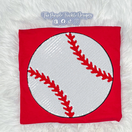 Baseball Sequin Patch