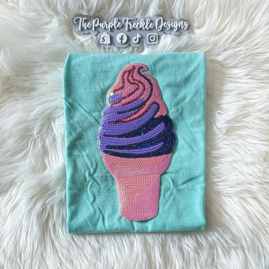 Ice Cream Sequin Patch