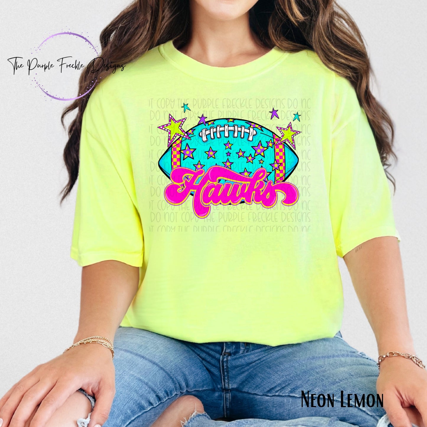 Neon Football Mascot