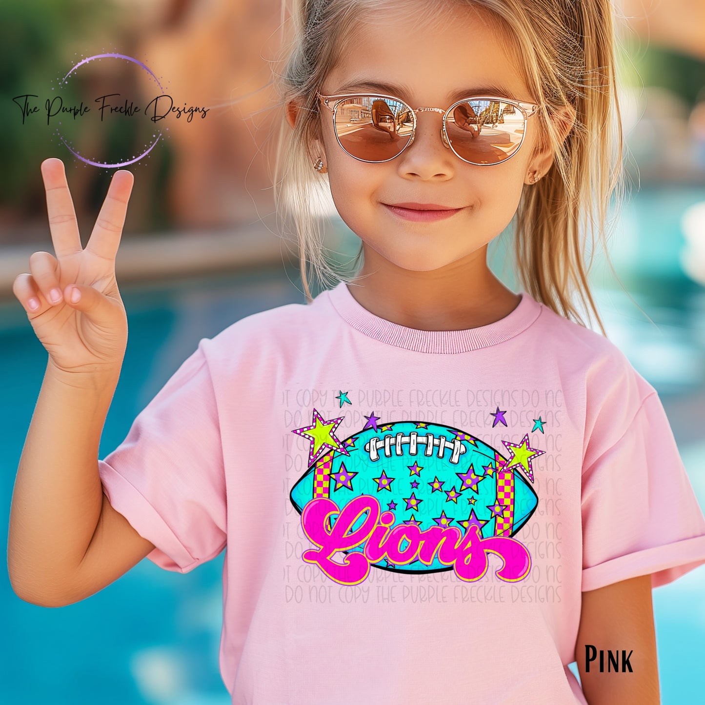 Neon Football Mascot Kids