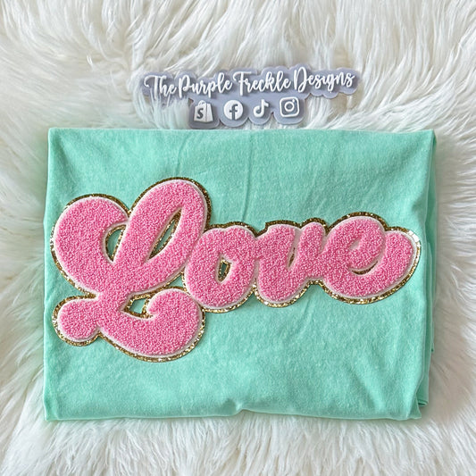 Love Pink Chenille Patch