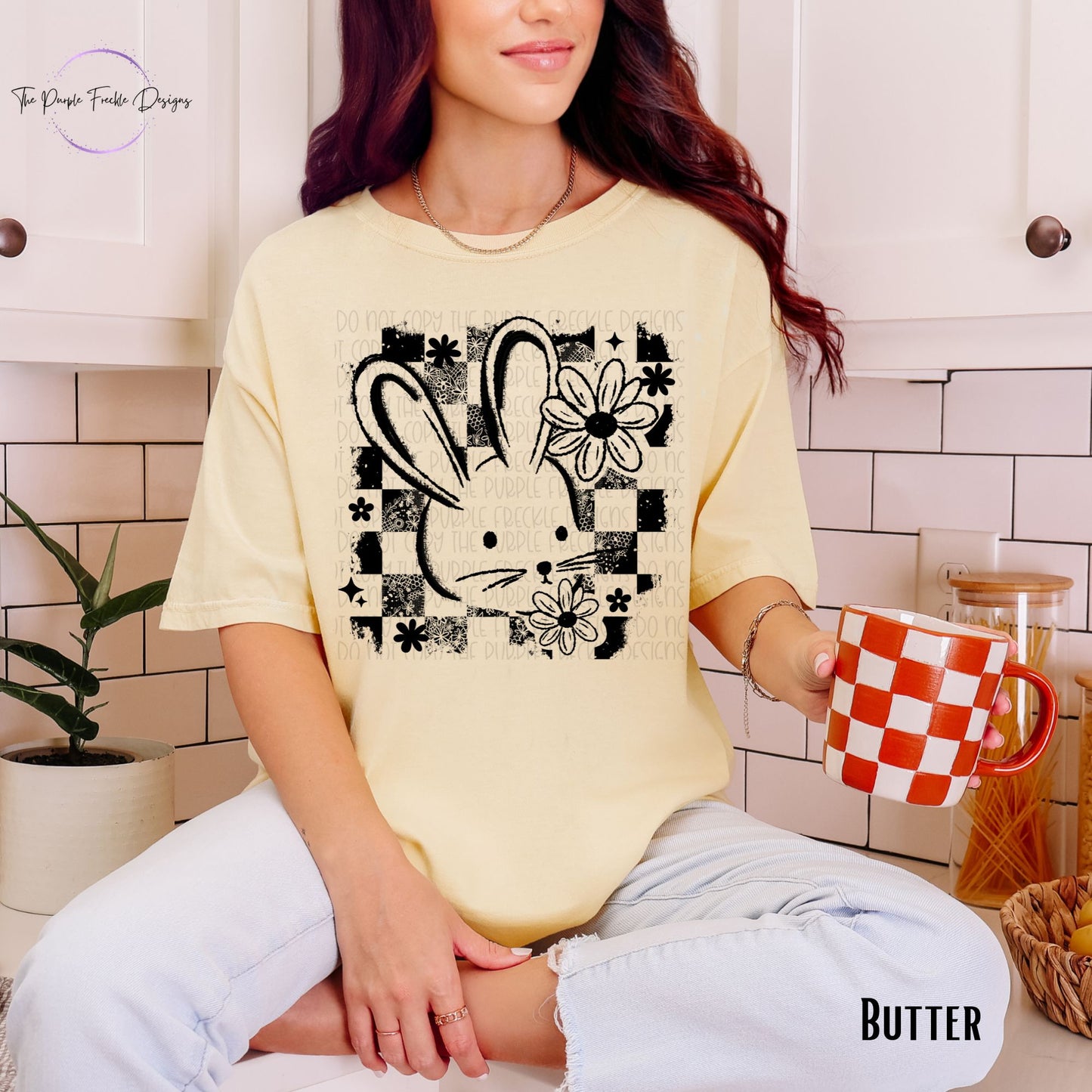 Distressed Checker Bunny