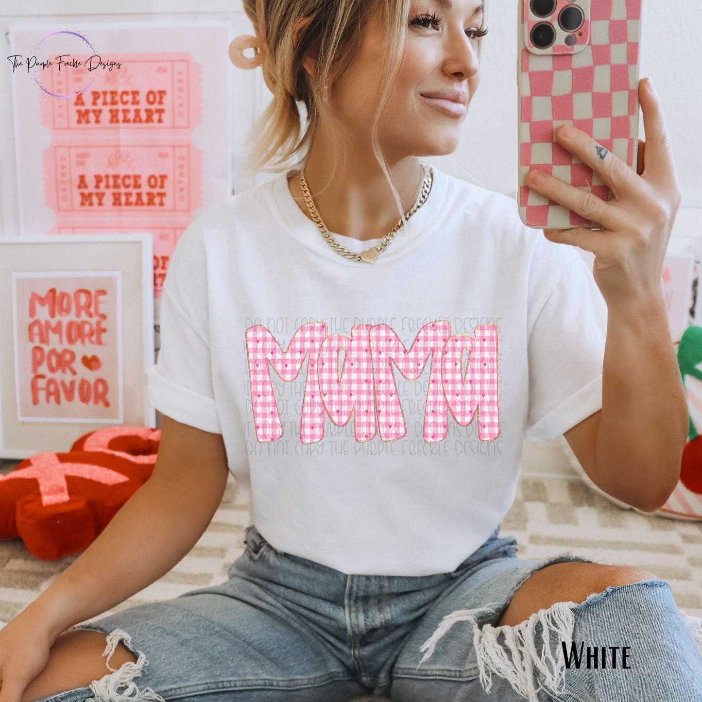 Mama Pink Plaid