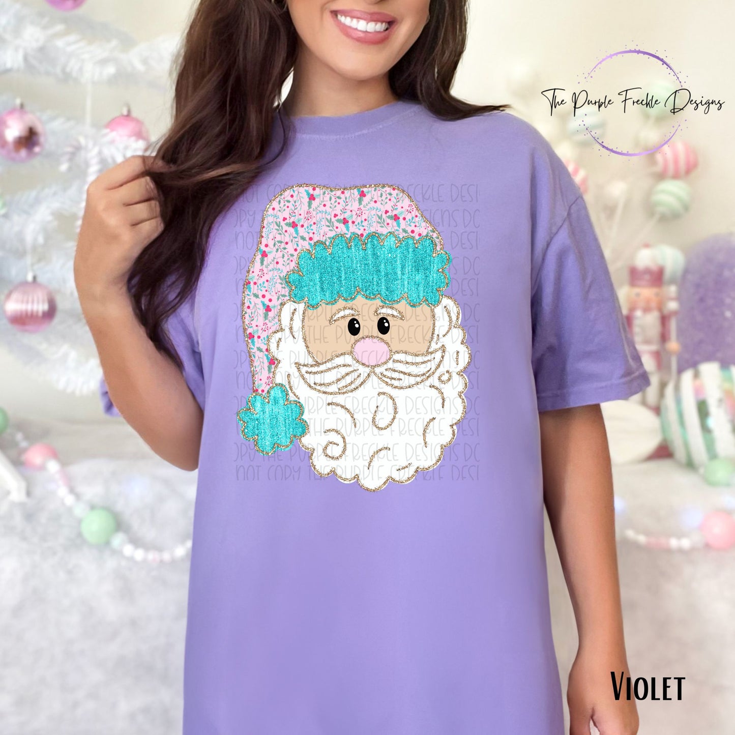 Blue Holly Santa Exclusive