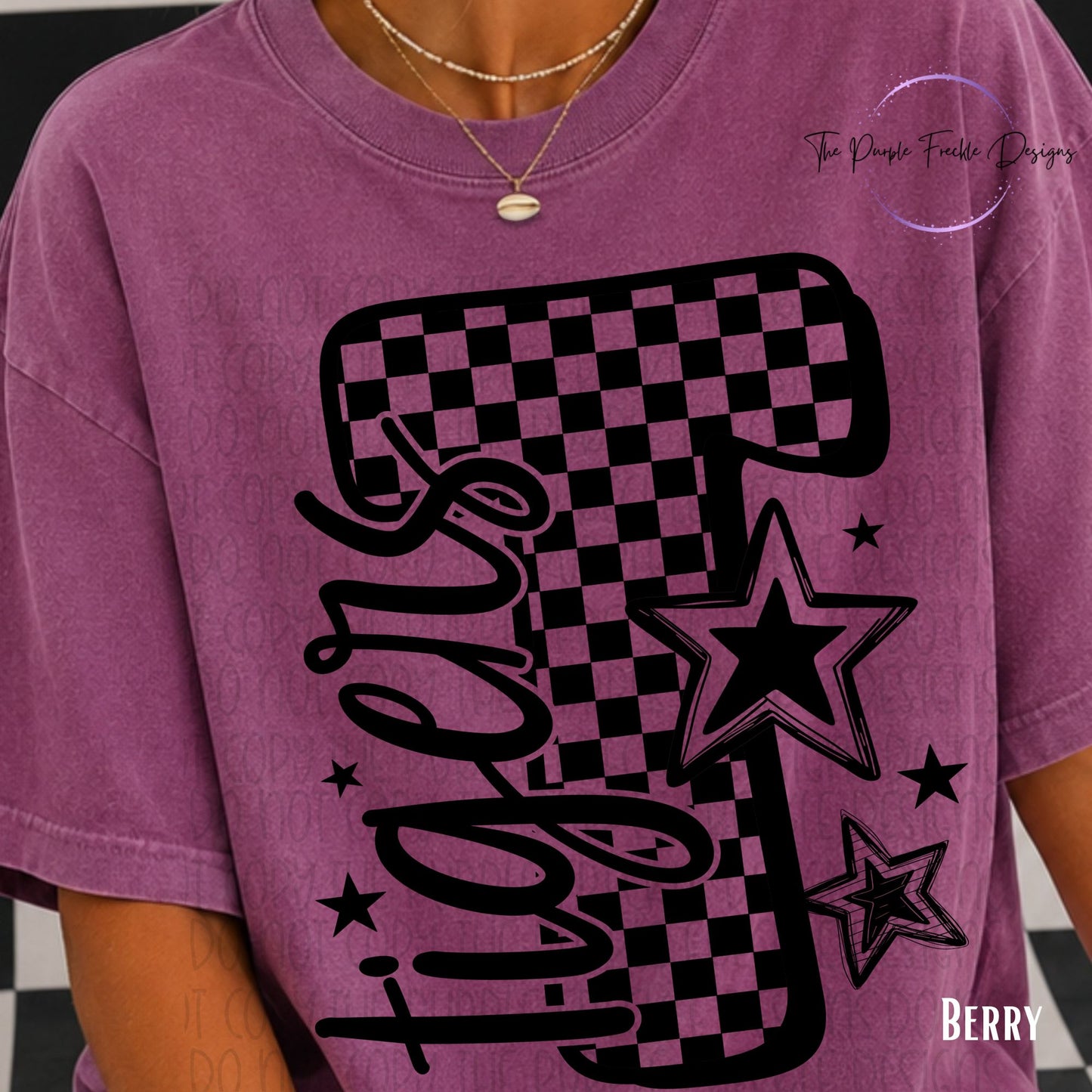 Checkered Letter Mascot