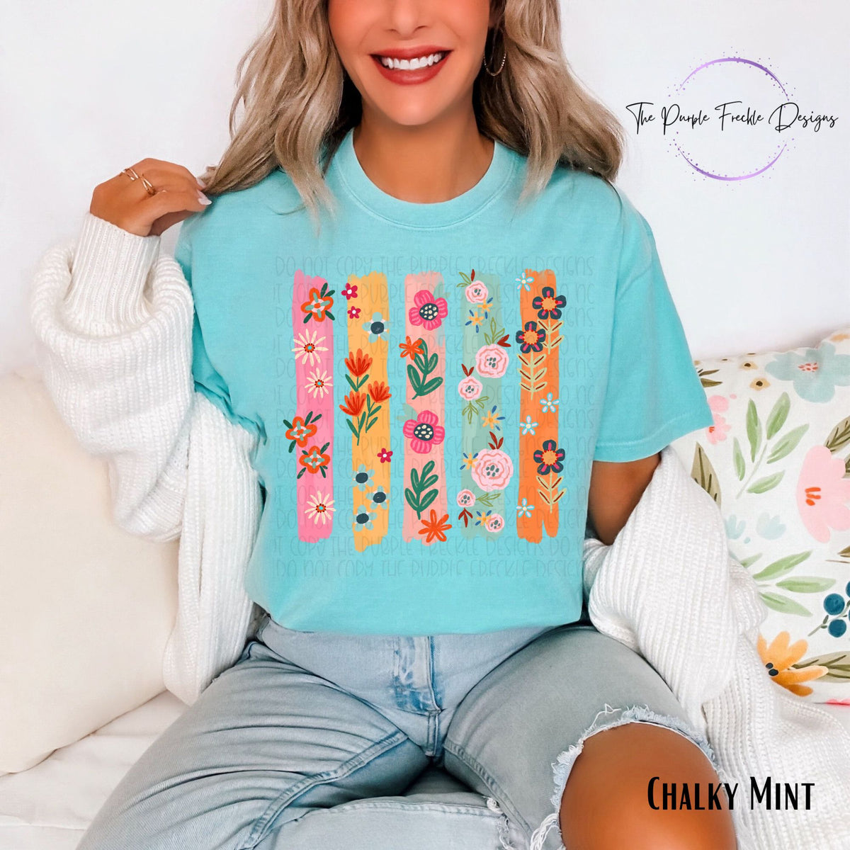 Colorful Floral Stripes