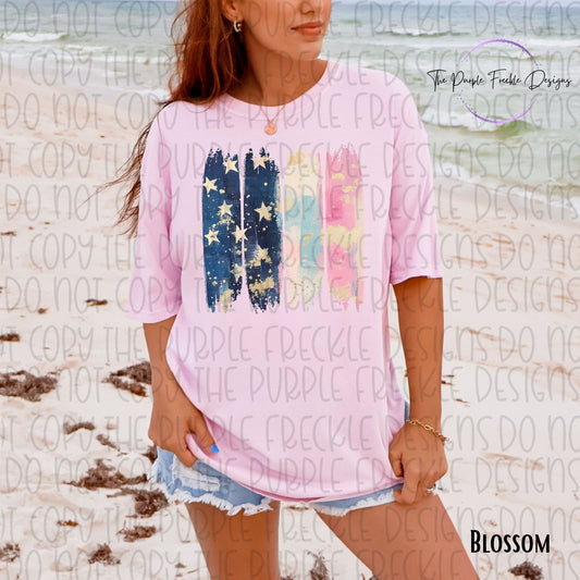Brushstroke American Flag
