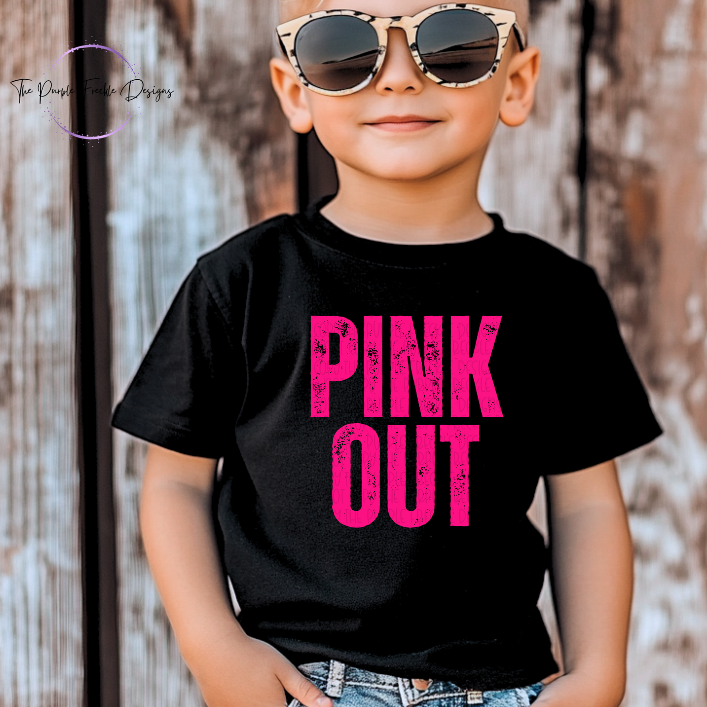 Block Letter Pink Out Kids