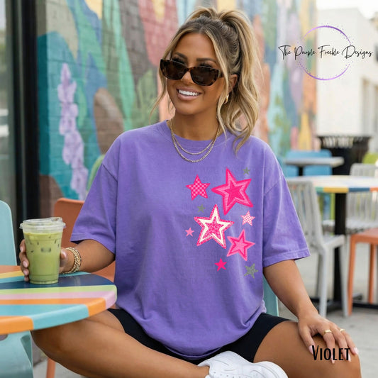 Pink and Gray Stars