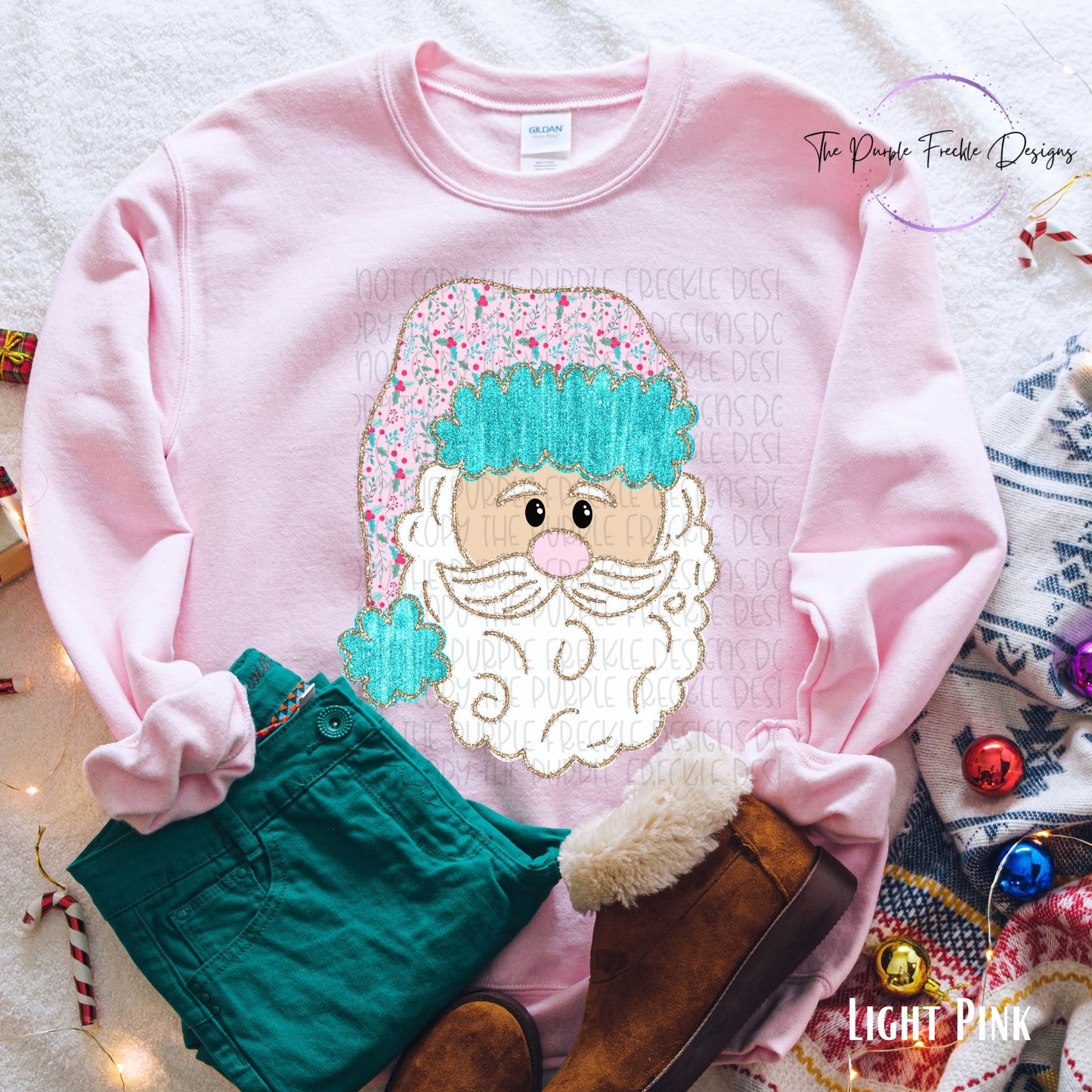 Blue Holly Santa Exclusive