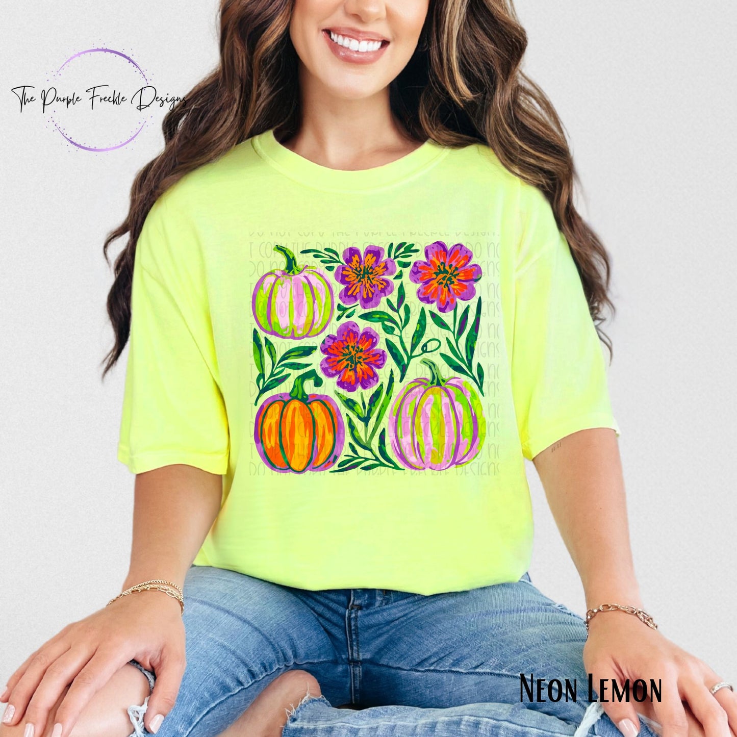 Bright Flowers and Pumpkins