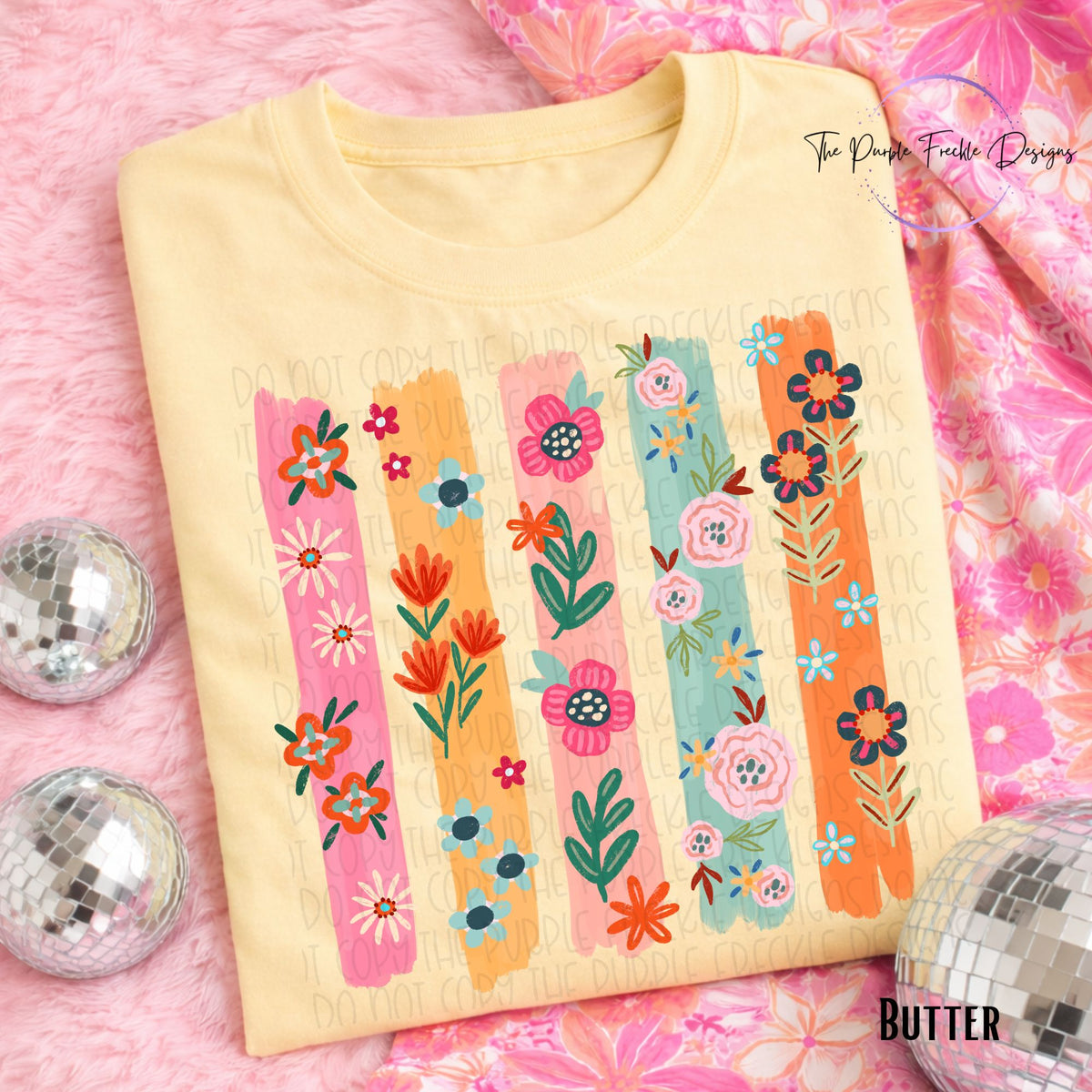 Colorful Floral Stripes