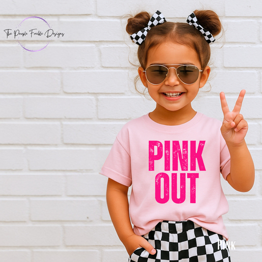 Block Letter Pink Out Kids