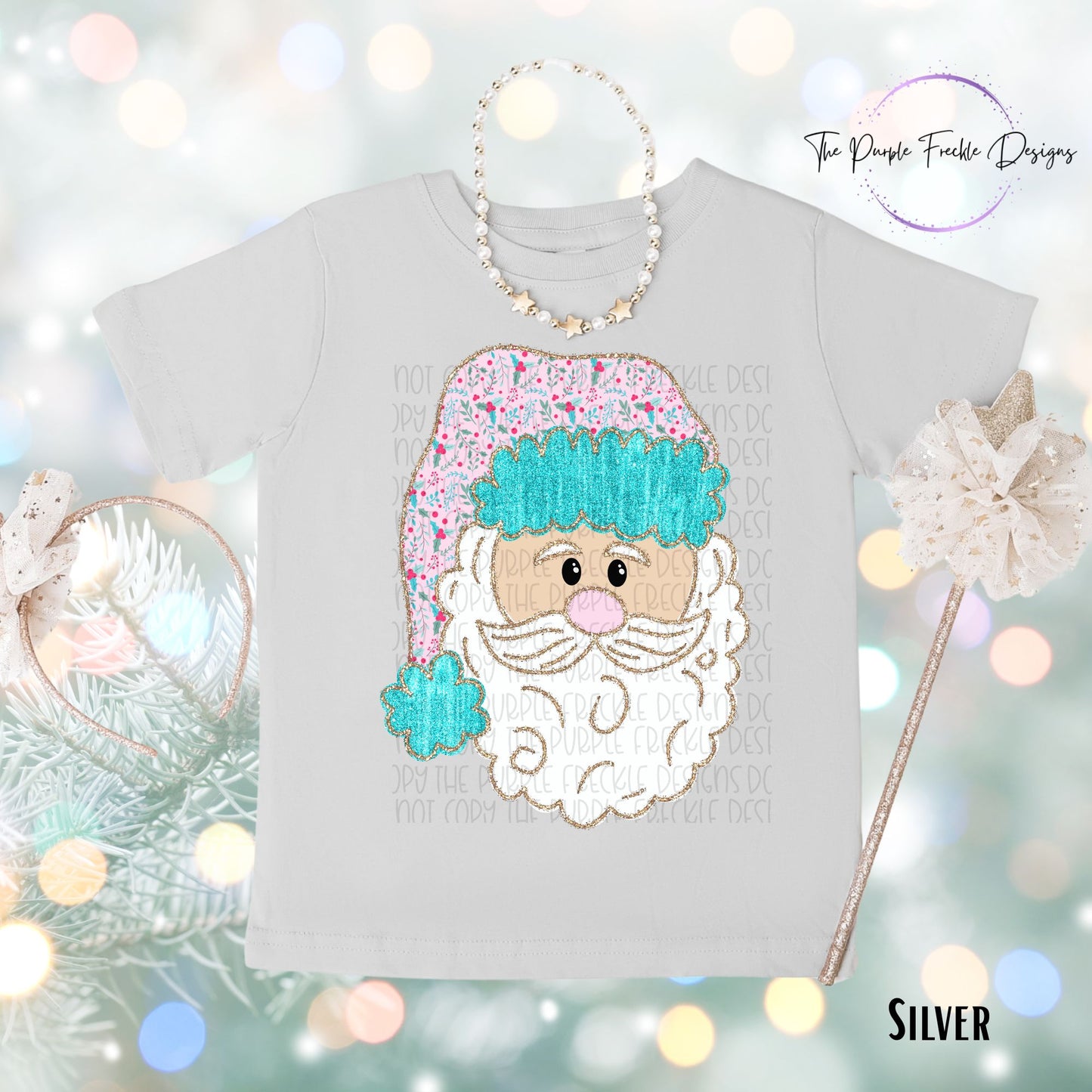 Blue Holly Santa Kids Exclusive