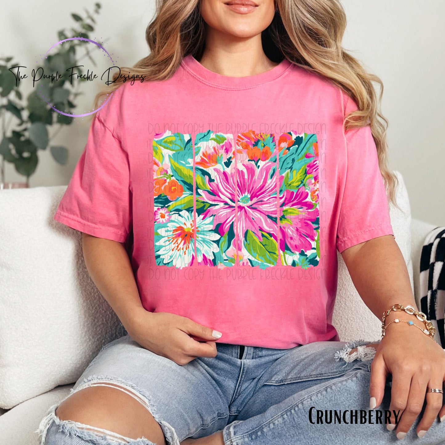 Bright Floral Brush Stroke