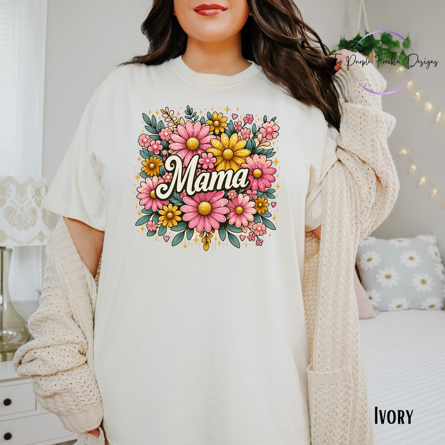 Sparkly Floral Mama