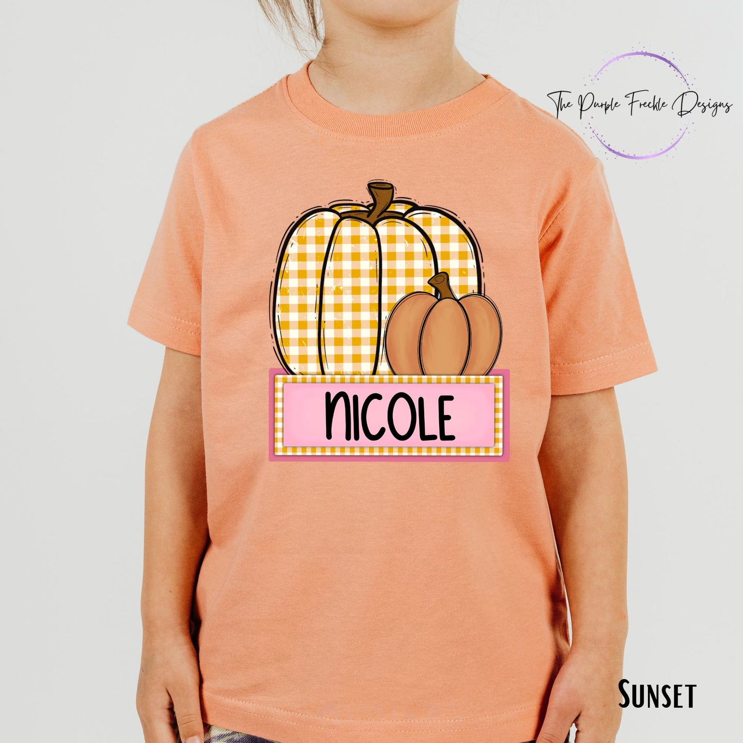 Girls Pumpkin Plaid