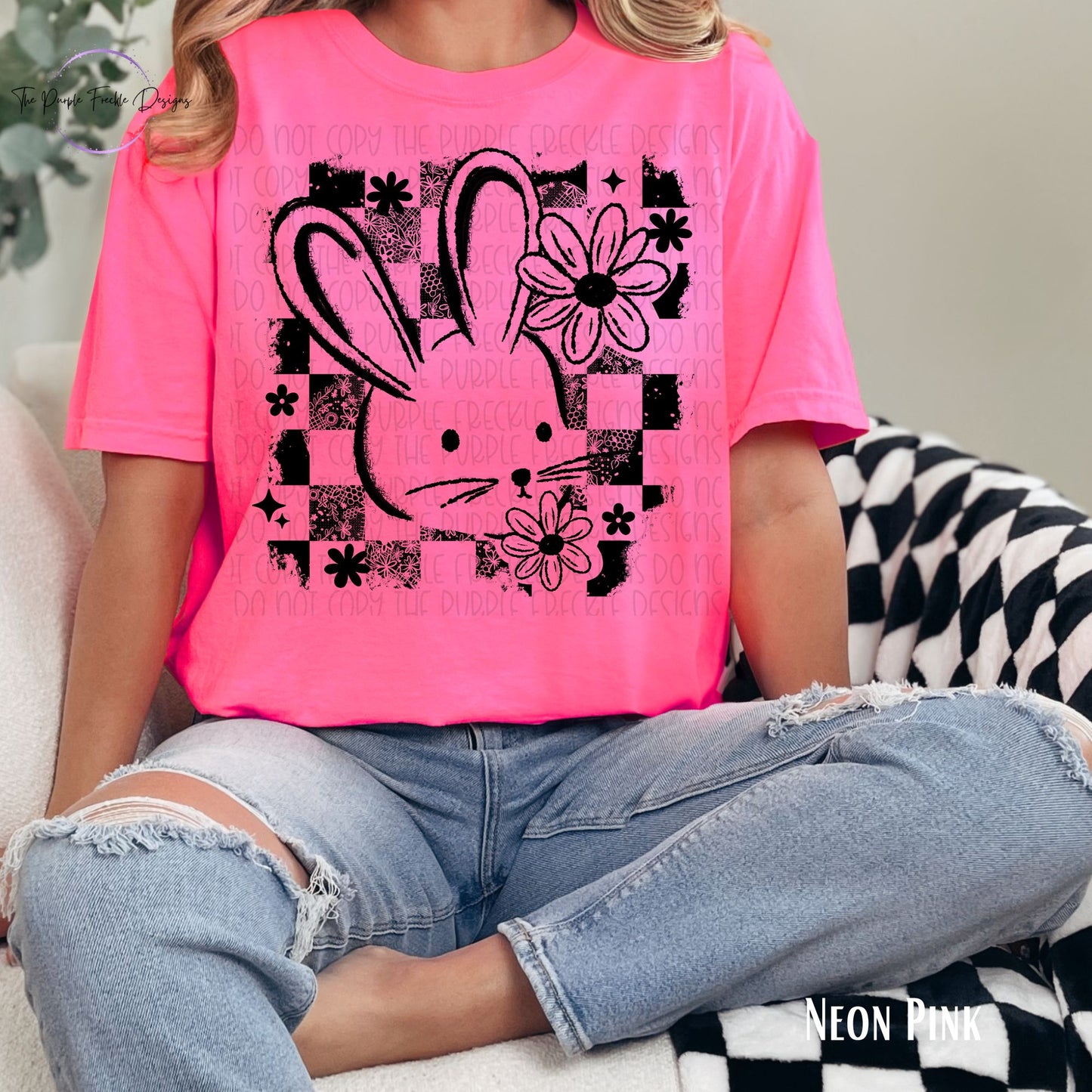 Distressed Checker Bunny