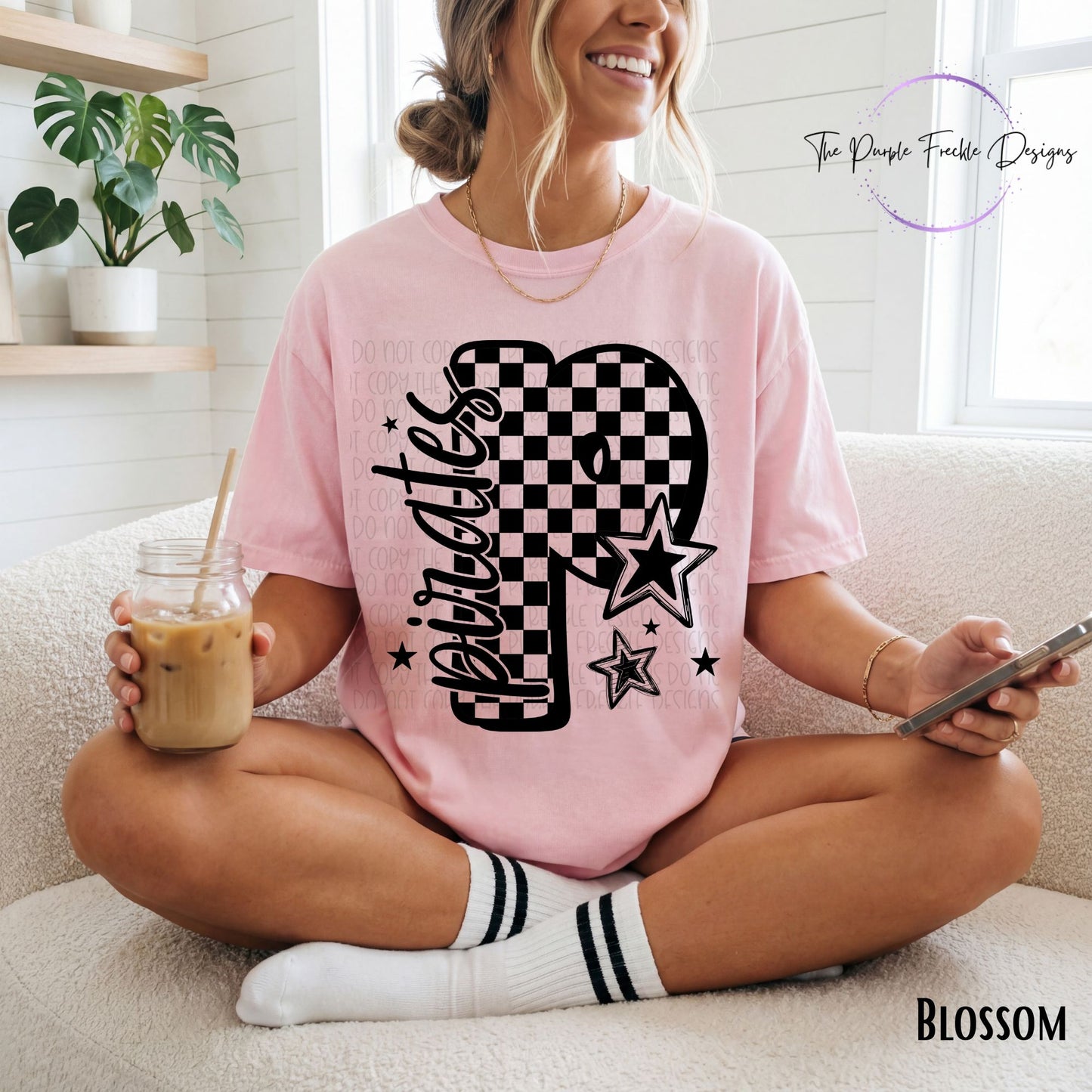 Checkered Letter Mascot