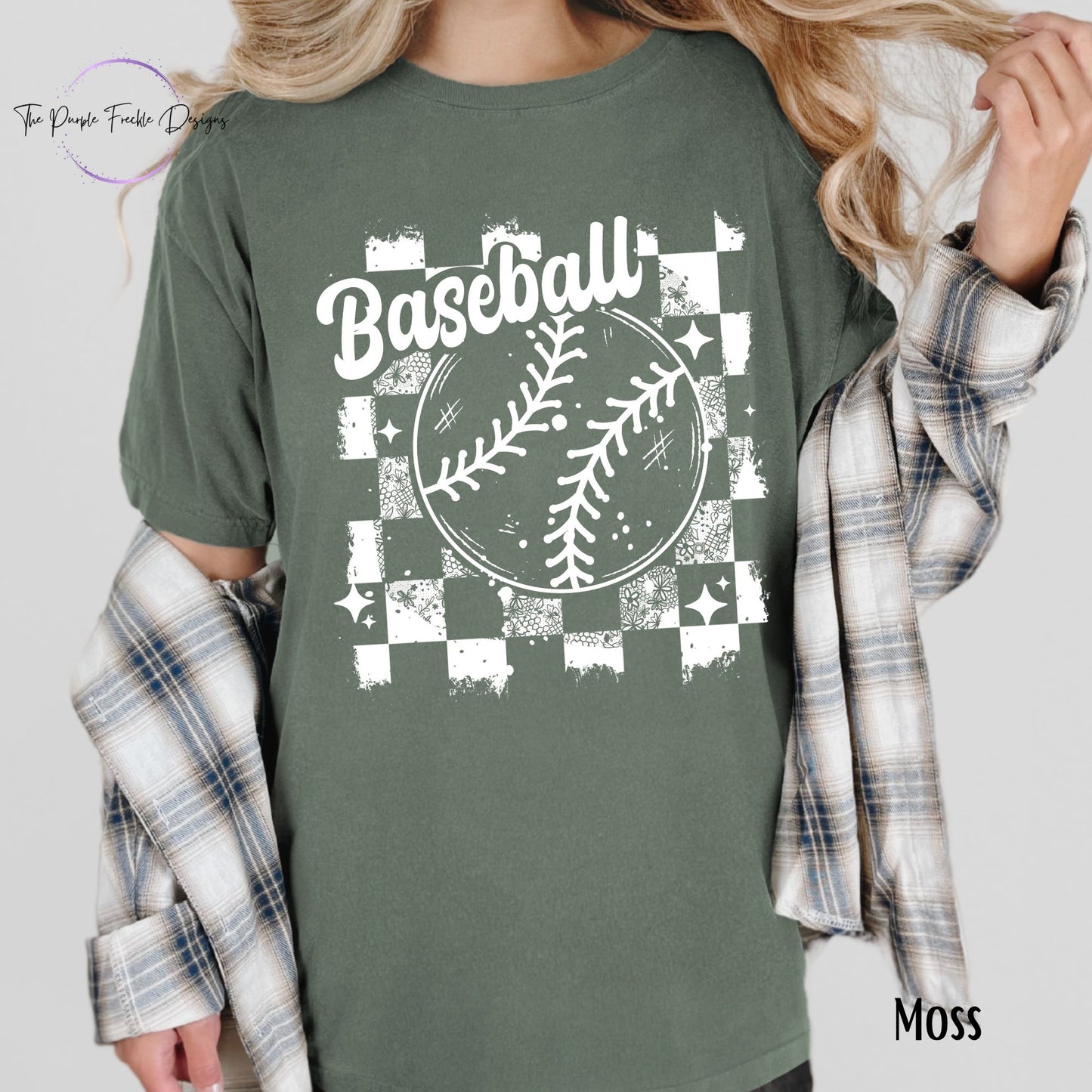 Baseball Checker Distressed