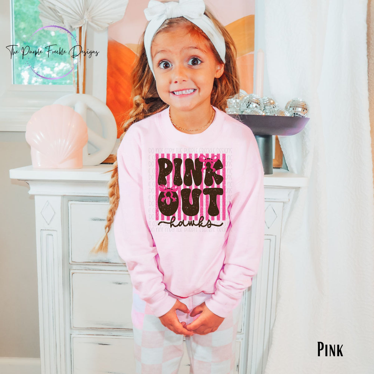Girly Pink Out Mascot