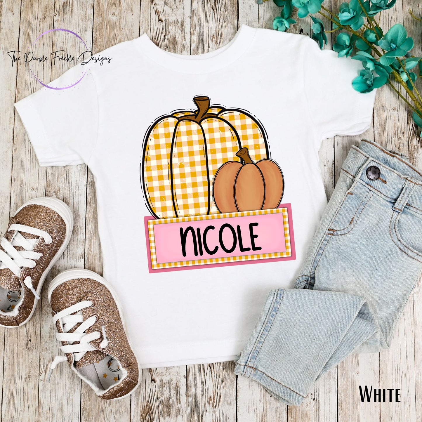 Girls Pumpkin Plaid