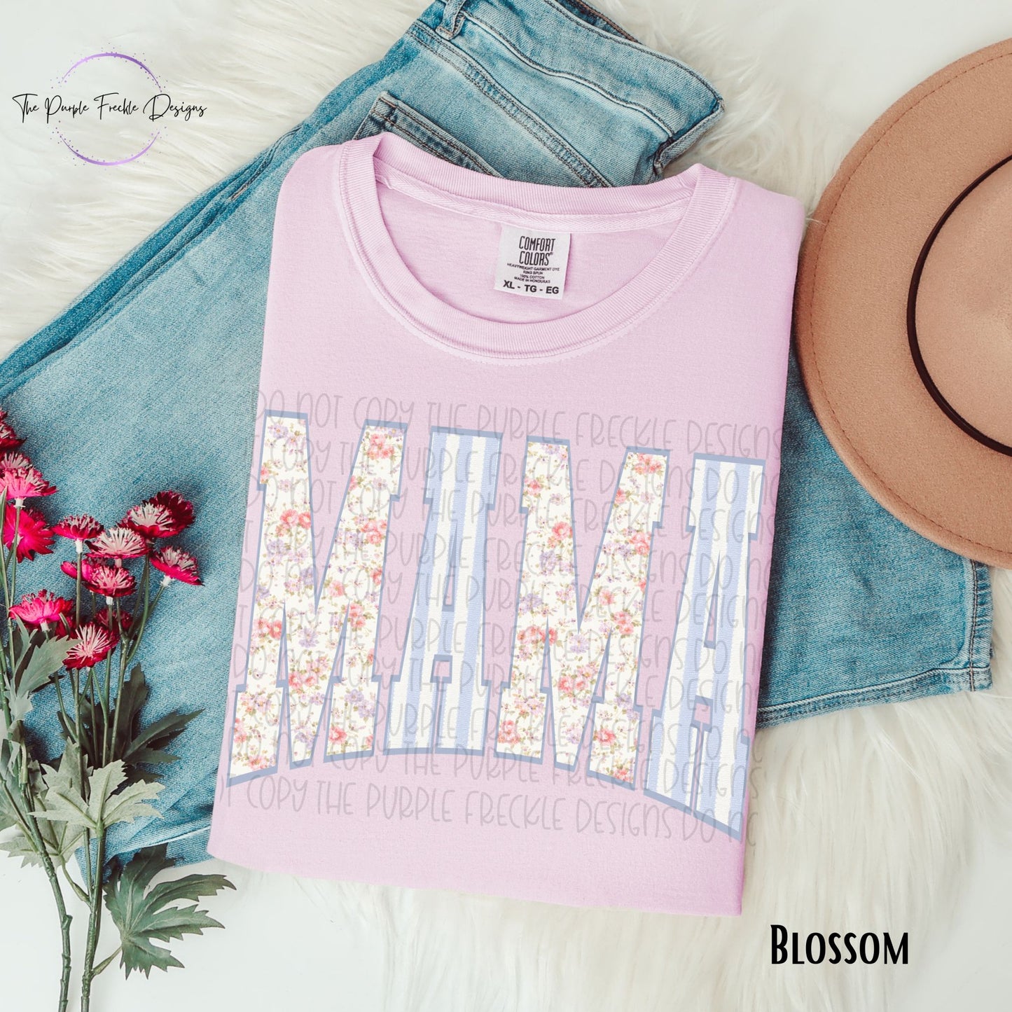 Spring Mama Block Letters