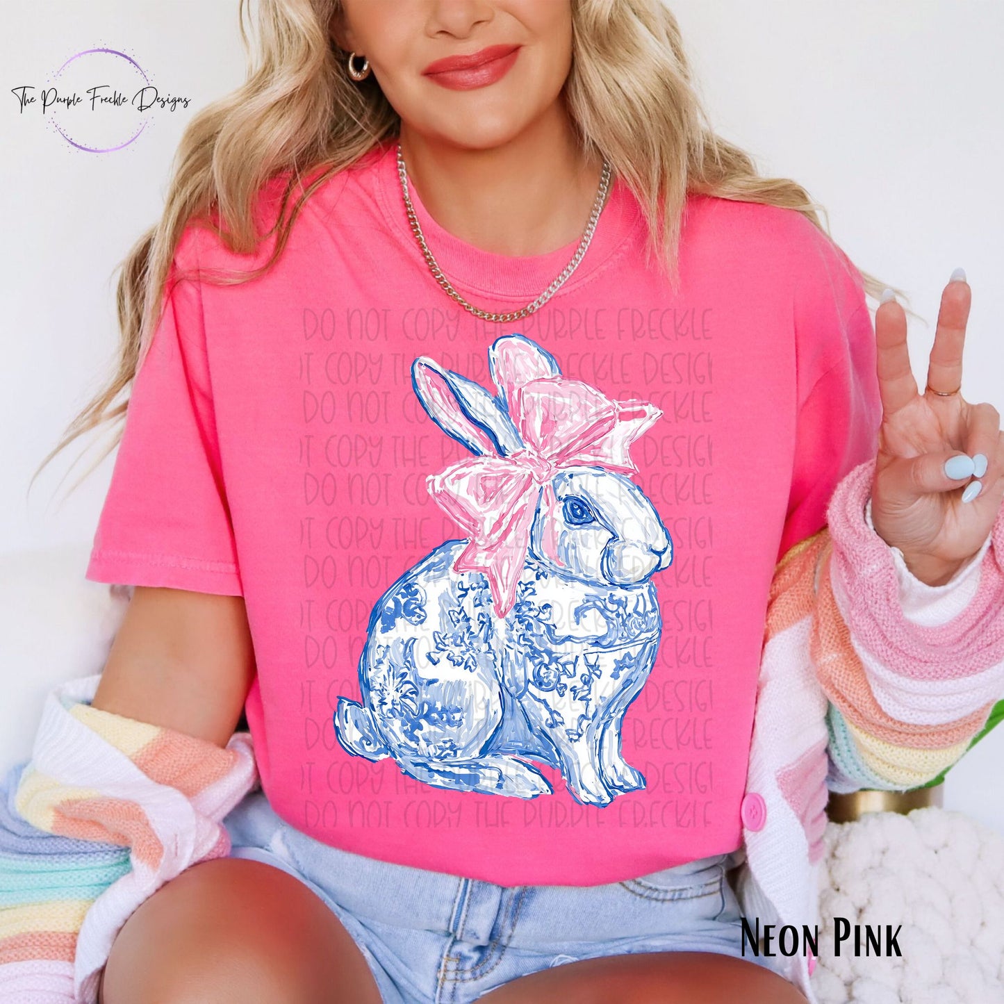 Easter Bunny Porcelain Bow