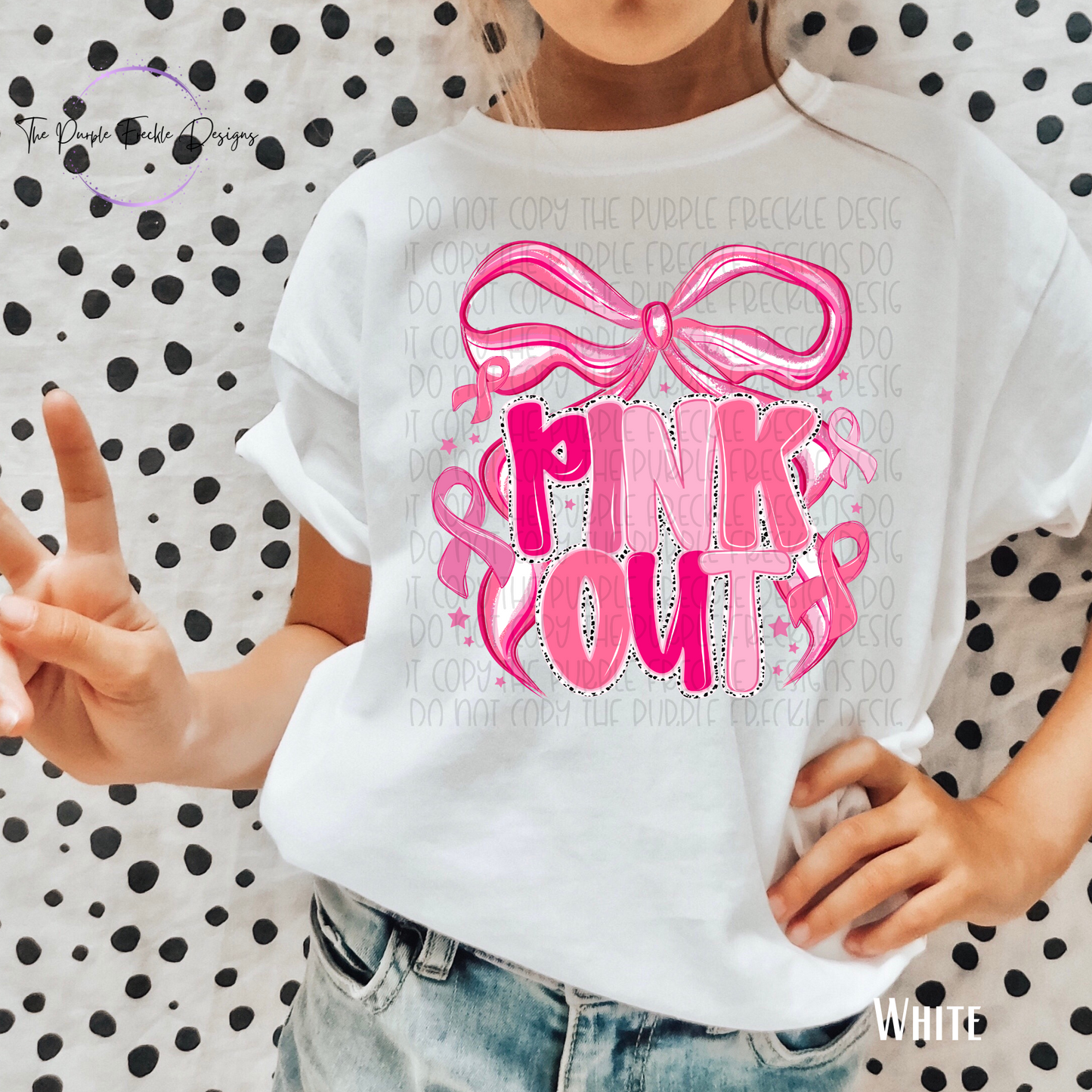 Pink Out Bow Kids