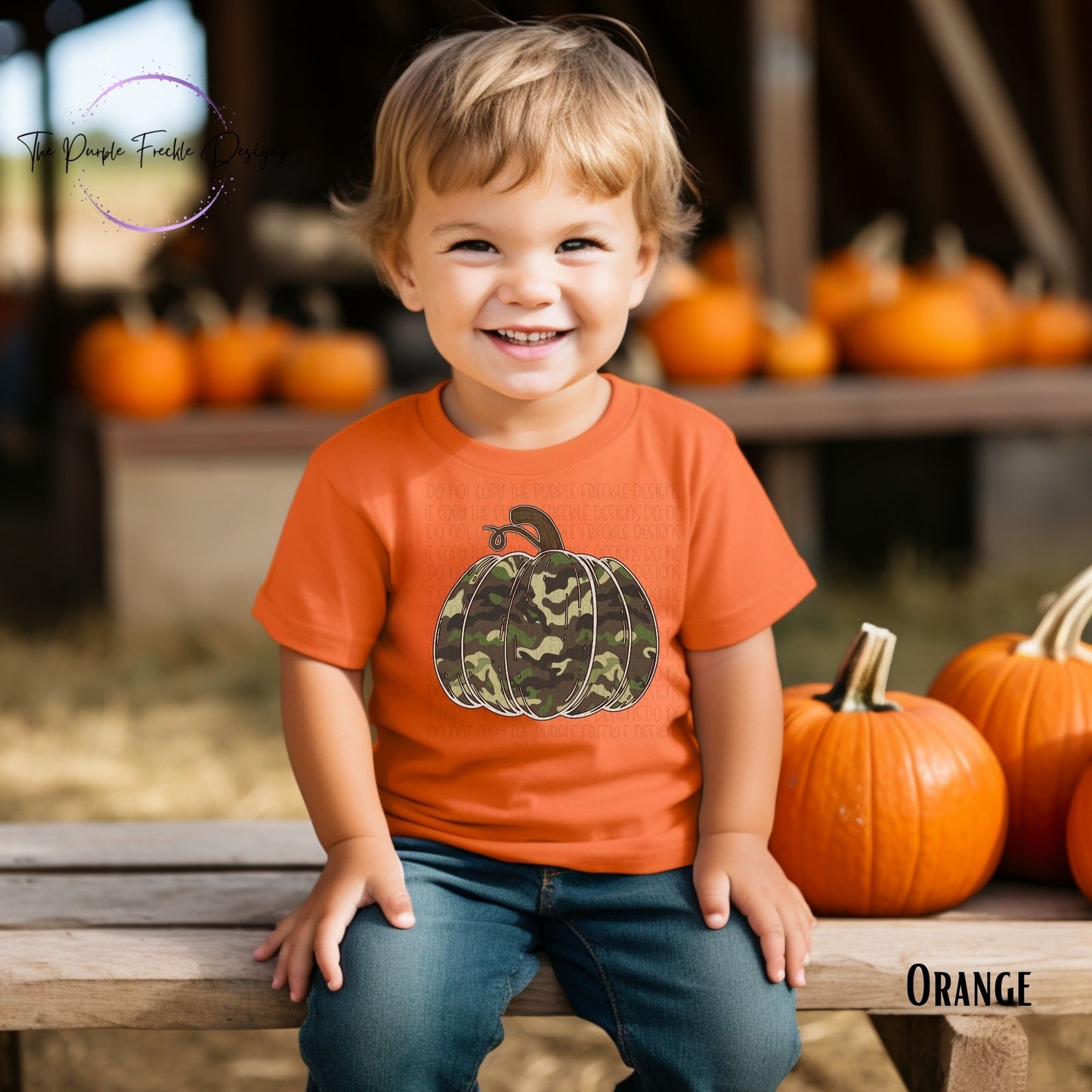 Boys Camo Pumpkin