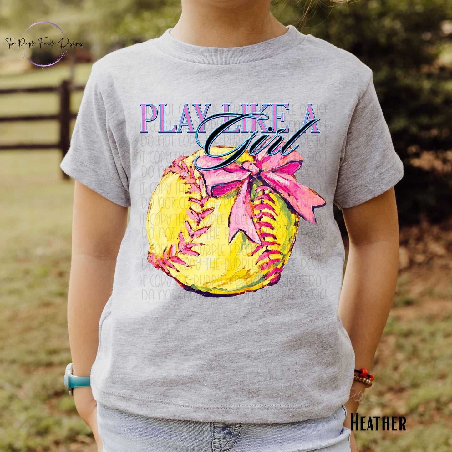 Play Like A Softball Girl Kids