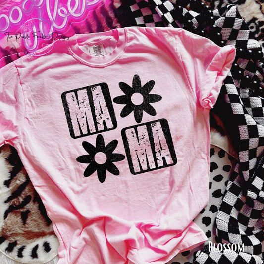 Grunge Floral Mama