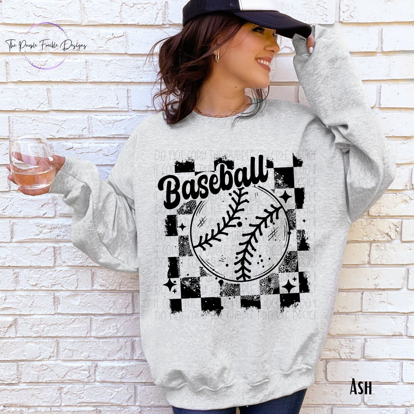 Baseball Checker Distressed